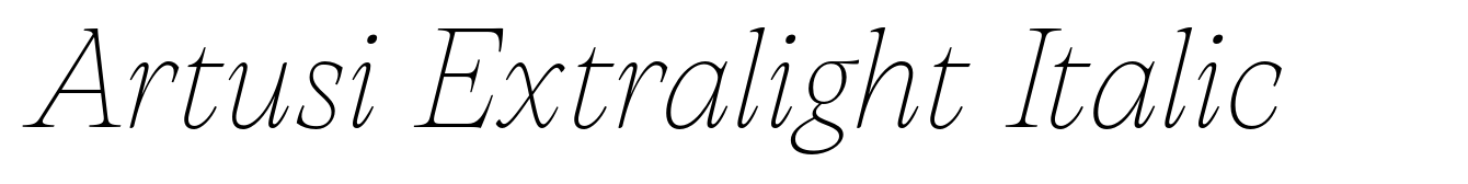 Artusi Extralight Italic